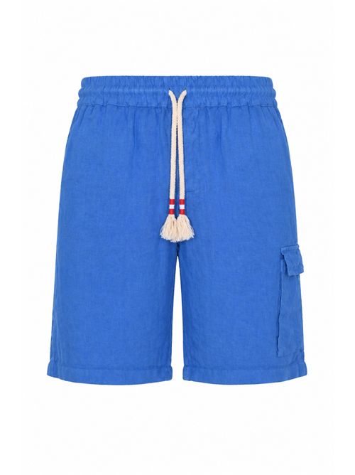Bermuda Marseille in lino Cloud Blue Mc2 Saint Barth | MRE000200613L